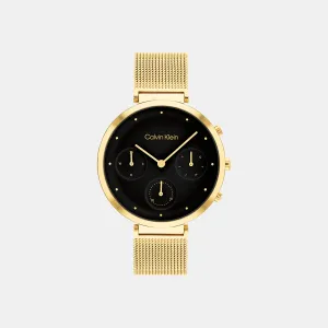 Women's Black Chronograph Mesh Watch 25200287