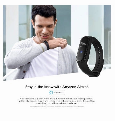 XIAOMI AMAZFIT BAND 5 FITNESS TRACKER WITH ALEXA BLACK