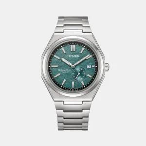 Zenshin Men Automatic Blue Dial Analog Stainless Steel Watch NJ0180-80X