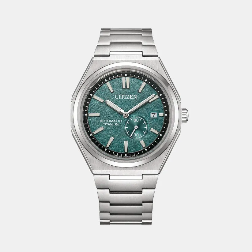 Zenshin Men Automatic Blue Dial Analog Stainless Steel Watch NJ0180-80X